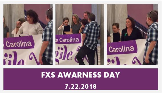 Speakers at the SC State House for Fragile X Awareness Day