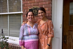 Doctoral students Sara Matherly and Kelly Caravella
